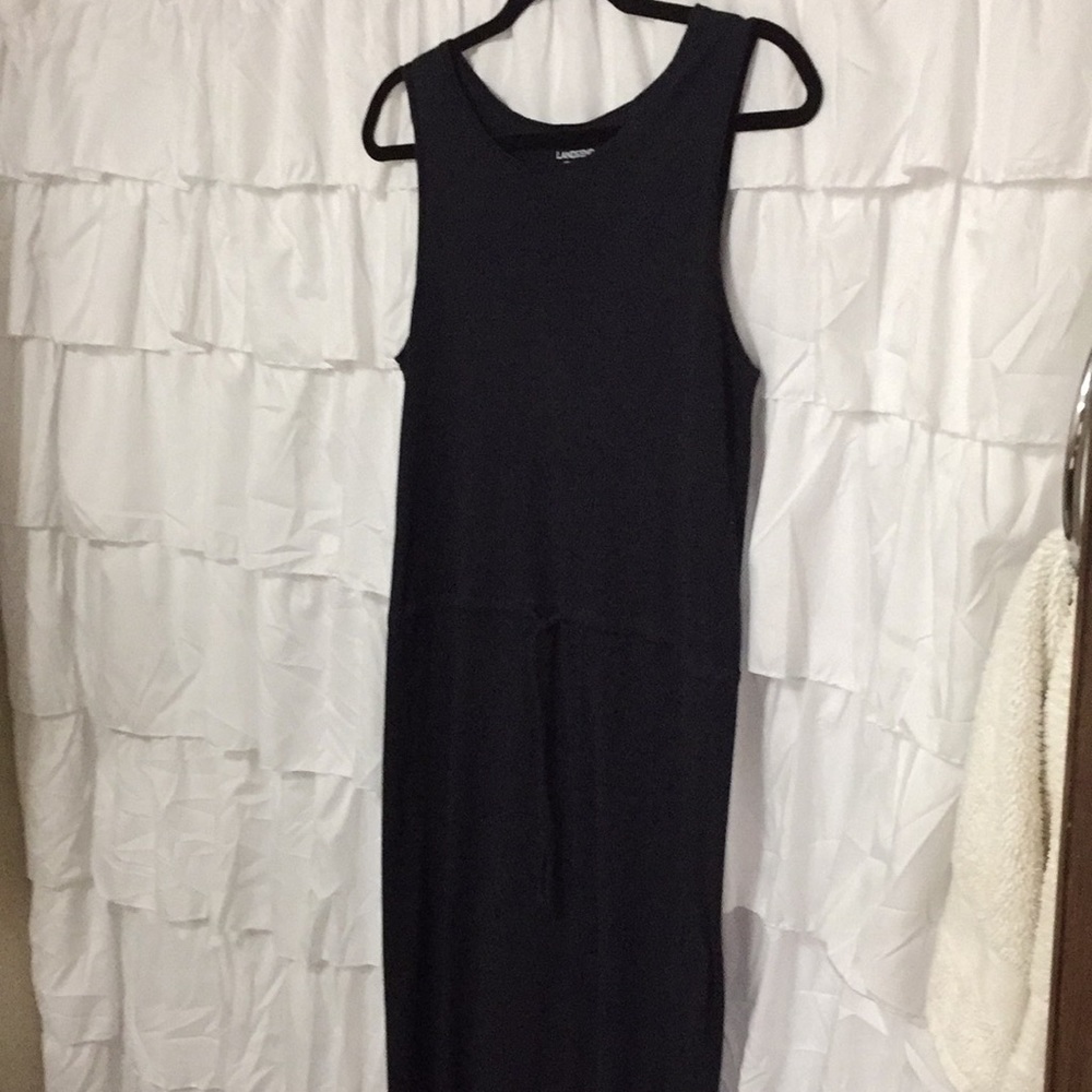 Lands End black maxi dress